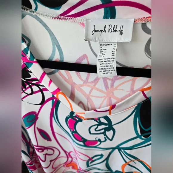 Joseph Ribkoff Multicolor Floral Top - Picture 5 of 6